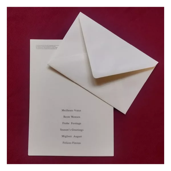 Carte de voeux - Feuillet et Enveloppe