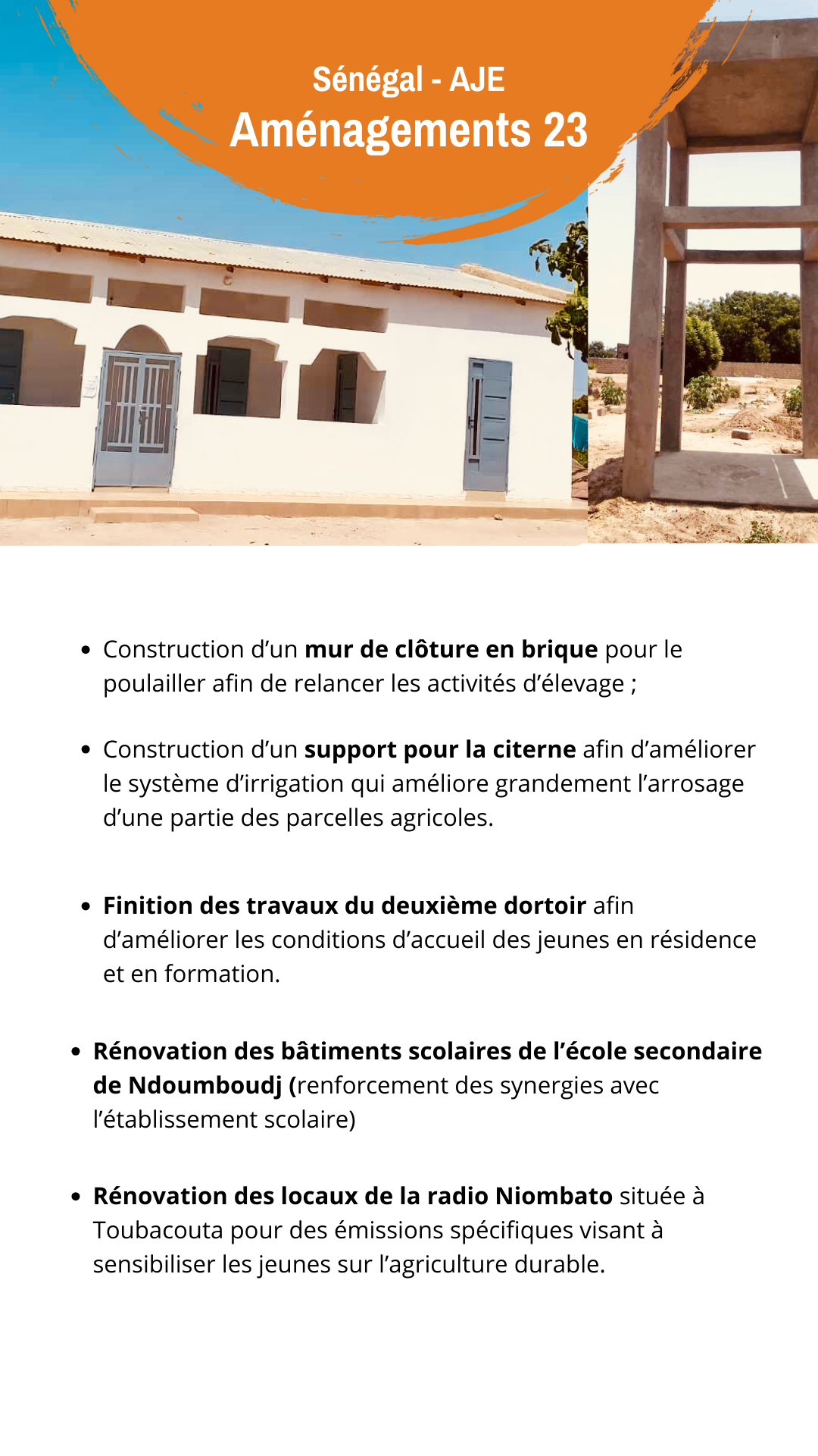 Des nouvelles de nos partenaires au Sud - Sénégal