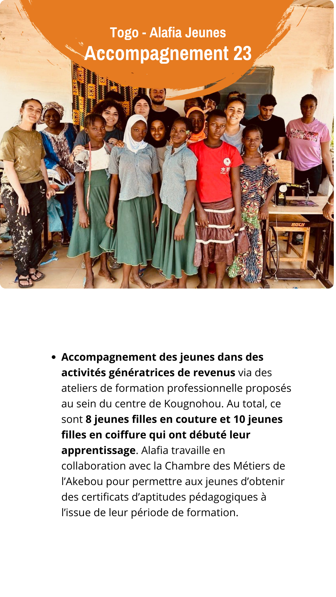 Des nouvelles de nos partenaires au Sud - Togo
