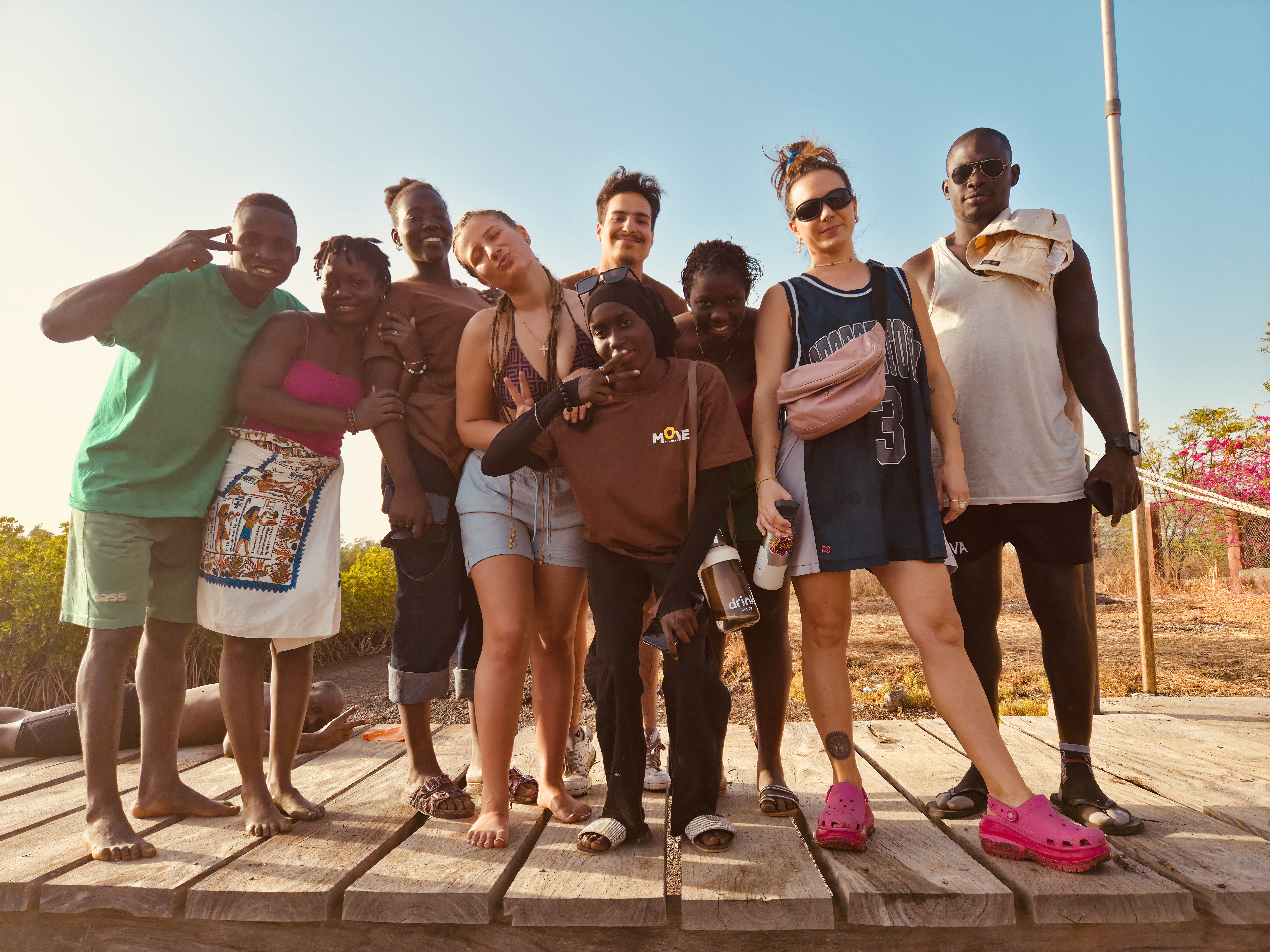 Toute une équipe de photographes au Sénégal